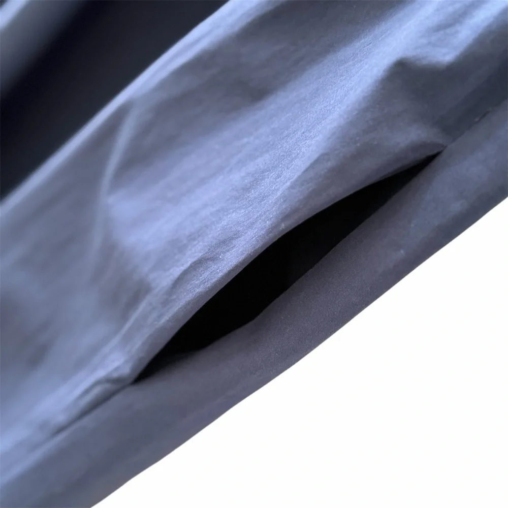 Deluc Avis Smocked Midi Dress Blue Embroidered Ruffle Pockets NWT M - Picture 10 of 14